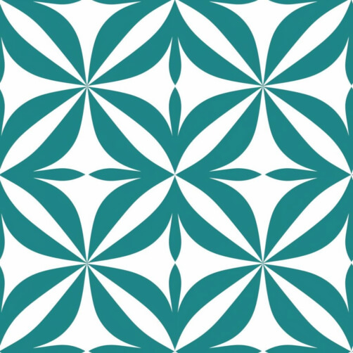 Download Geometric Floral Pattern in Teal and White Patterns Online ...