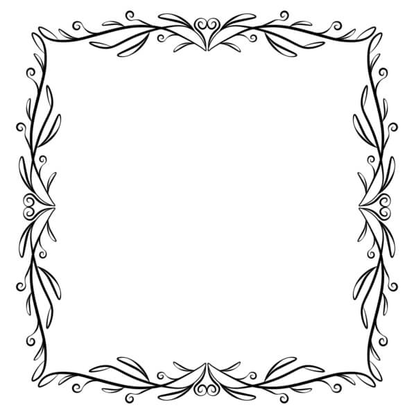 Elegant cadre d'image noir orné | PSD Gratuite