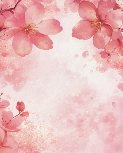 Watercolor Pink Flower Background Sketches thumbnail