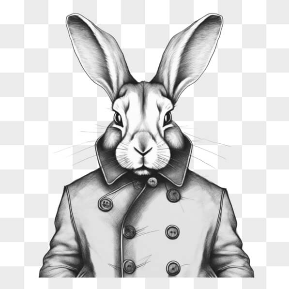 Descarga Conejo antropomórfico con abrigo de trench Bocetos En Línea ...