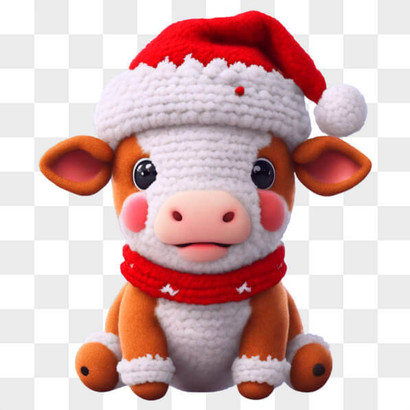 Set De Noël : 2 Bonnets + 2 écharpes Tricotés Pour Poupées Ou Petits Animaux - Taille Unique, Rouge Et Blanc, Motif Cœur