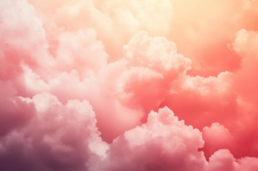 Descarga Nubes soñadoras de color rosa y naranja Fondos En Línea ...
