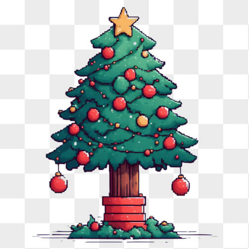 Árvore de Natal Festiva com Ornamentos Árvore de Natal Festiva com Ornamentos thumbnail