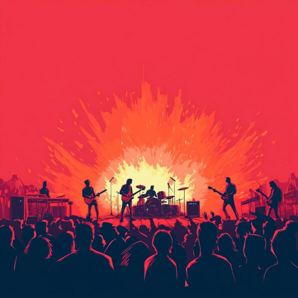 Banda Background Baixe Apresentação de Banda ao Vivo com Fundo Explosivo Backgrounds ...