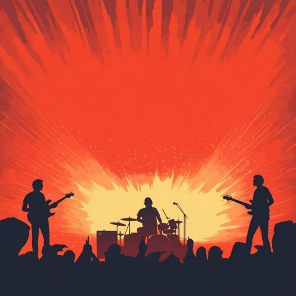 Download Concert Performance with Musicians and Crowd Backgrounds ...
