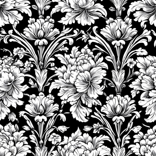 Download Intricate Black and White Floral Pattern Patterns Online ...