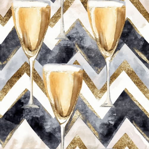 Champagne Flutes on Chevron Background Champagne Flutes on Chevron Background thumbnail