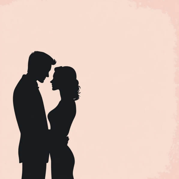 Download Silhouettes of a Couple Sharing a Romantic Moment Backgrounds ...