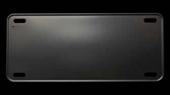 Lege metalen kentekenplaat Lege metalen kentekenplaat thumbnail