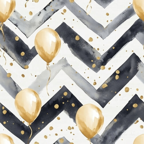 Golden Balloons with Gray Zigzag Pattern Golden Balloons with Gray Zigzag Pattern thumbnail