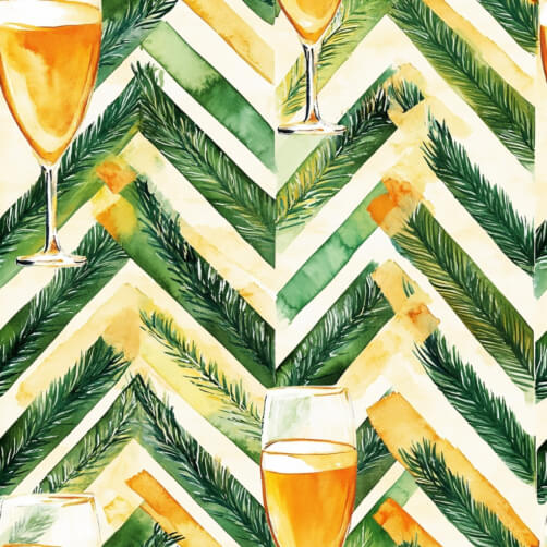 Artistic Pattern with Glasses and Foliage Artistic Pattern with Glasses and Foliage thumbnail