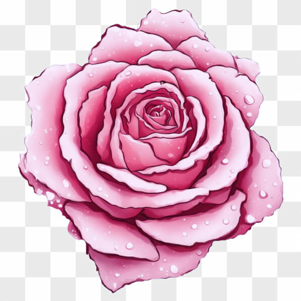 Oblica Rosa Descarga Rosa rosa con gotas de agua Cartoons En Línea - Creative Fabrica
