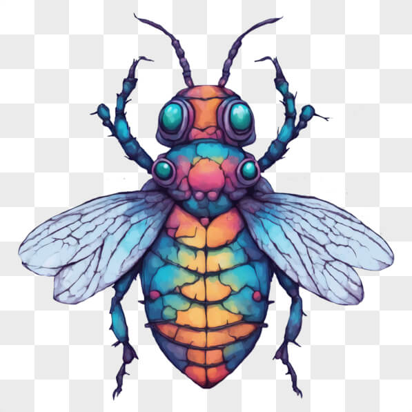 Descarga Ilustración de insecto estilizada y colorida Cartoons En Línea ...