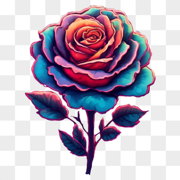 Download Stylized Colorful Rose Cartoons Online - Creative Fabrica