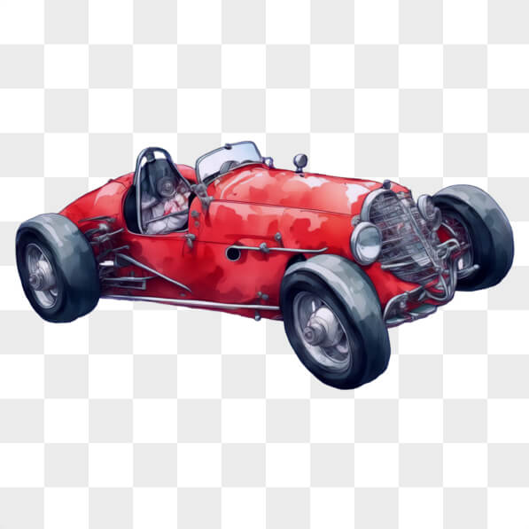Red Racing Background Cartoons Download Vintage Red Race Car Cartoons Online - Creative Fabrica