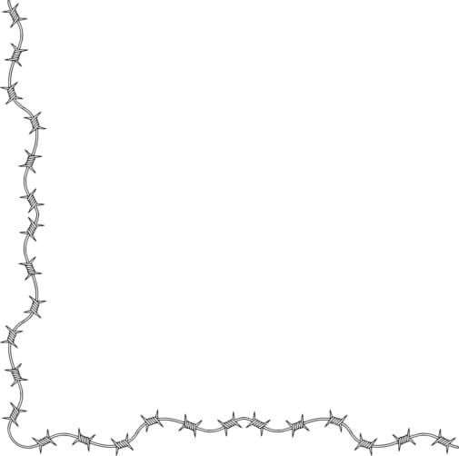 Download Minimalist Barbed Wire Corner Border Design Borders & Corners ...
