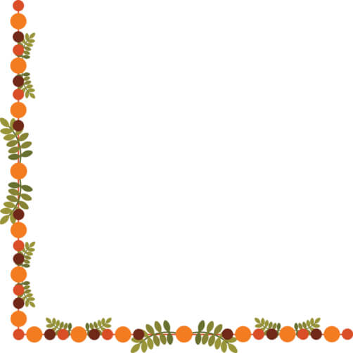 Download Decorative Autumn Border with Leaves and Circles Borders ...