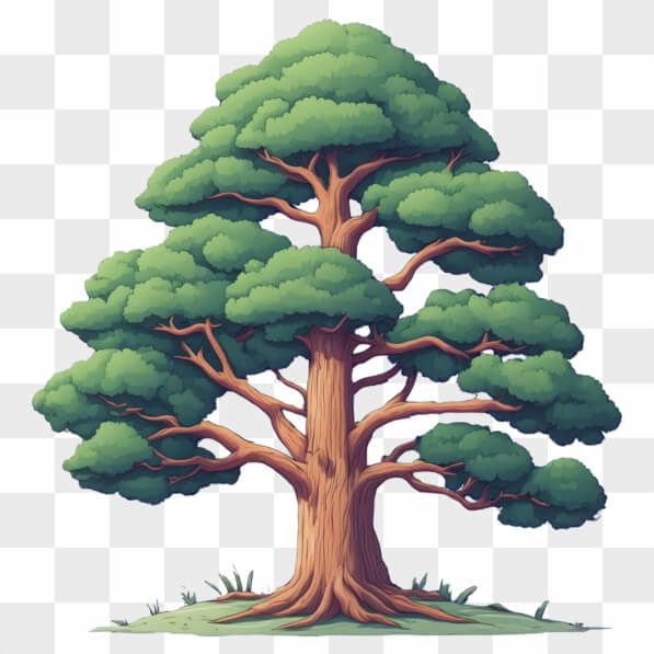 Download Stylized Tree with Lush Green Foliage Cartoons Online ...