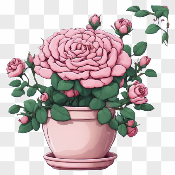 Oblica Rosa Descarga Planta de Rosa Rosa en Maceta Rosa Claro Cartoons En Línea ...
