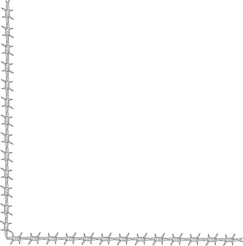 Download Minimalist Barbed Wire Corner Border Design Borders & Corners ...