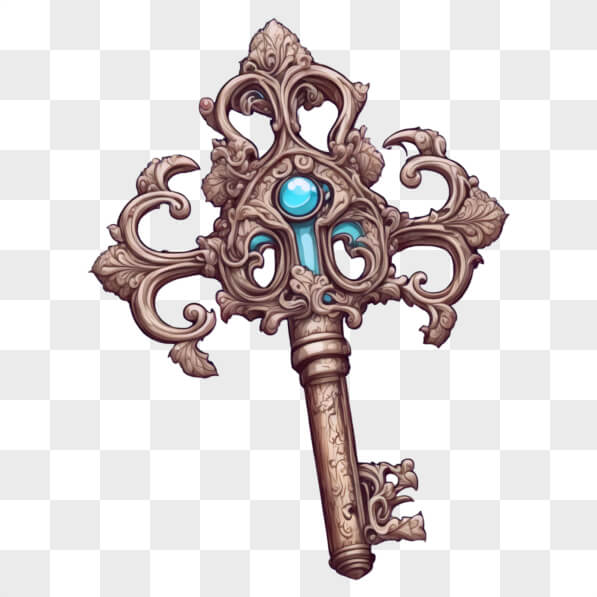 Download Ornate Vintage Key with Decorative Elements Cartoons Online ...