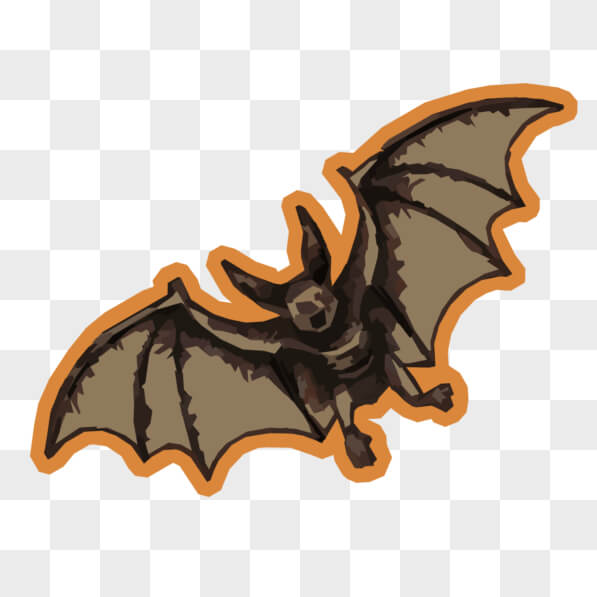 Download Illustrated Bat in Flight PNGs Online - Creative Fabrica