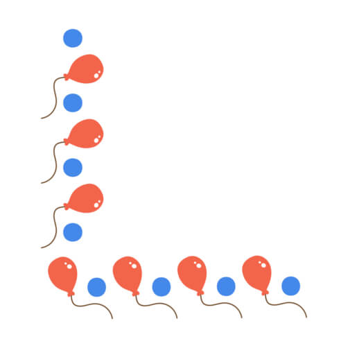 Balloon Pattern Border Download Colorful Birthday Party Border with Gifts, Party Hats, and ...