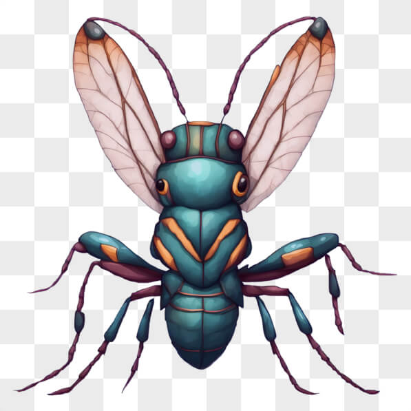 Descarga Insecto estilizado con alas coloridas Cartoons En Línea ...