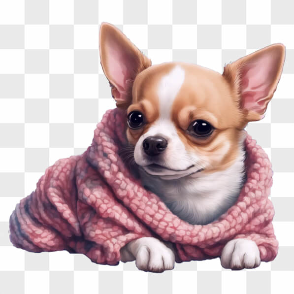 Download Chihuahua Wrapped in Blanket Cartoons Online Creative Fabrica