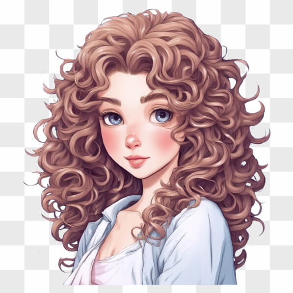 Descarga Joven mujer con cabello rizado Cartoons En Línea - Creative ...