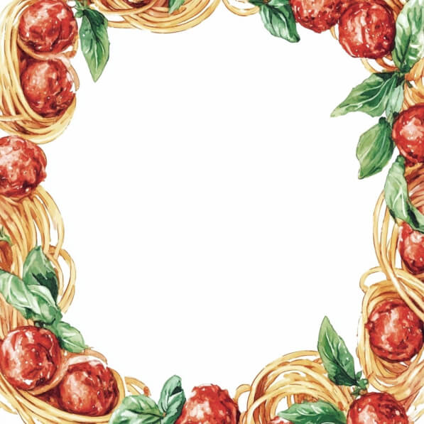 Download Spaghetti and Meatballs Border Backgrounds Online - Creative ...