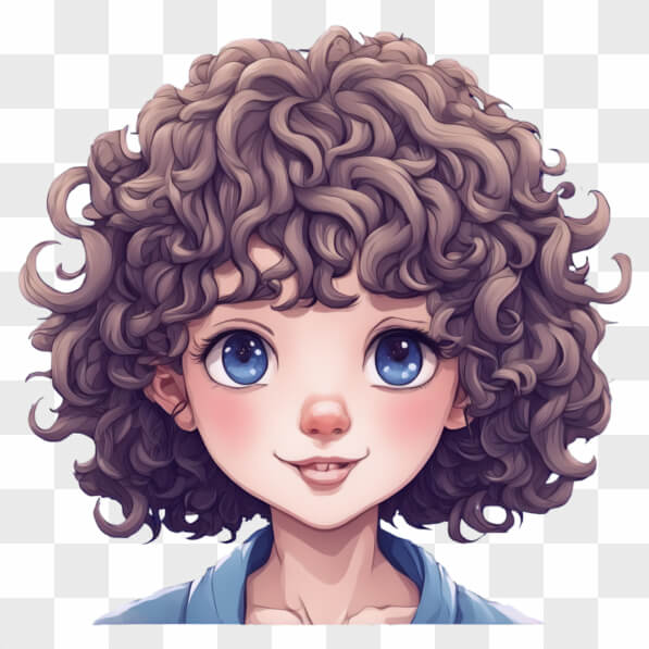 Descarga Personaje Alegre con Cabello Rizado Cartoons En Línea ...