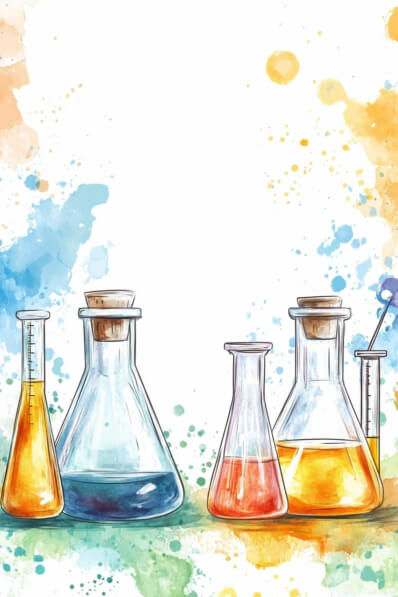Download Laboratory Glassware on Colorful Background Backgrounds Online ...