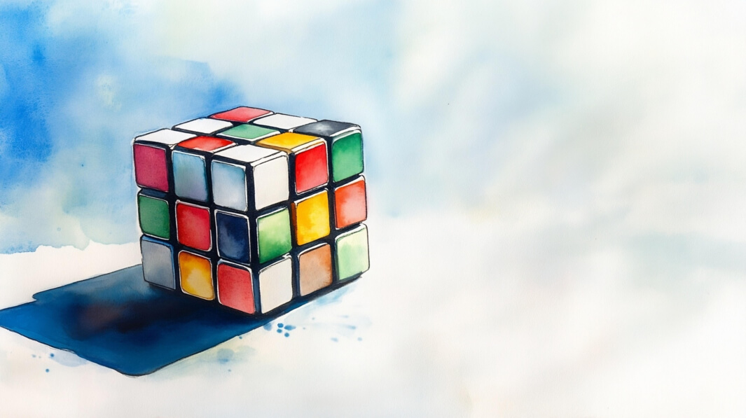 Baixe Representação artística de um Cubo Mágico com fundo suave em ...