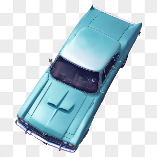 Descarga Vista aérea de un coche vintage turquesa Cartoons En Línea ...