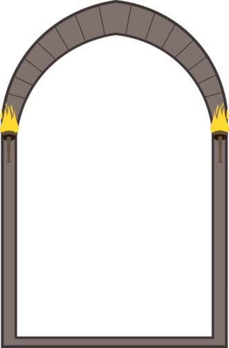 Stylized Archway with Torches Stylized Archway with Torches thumbnail