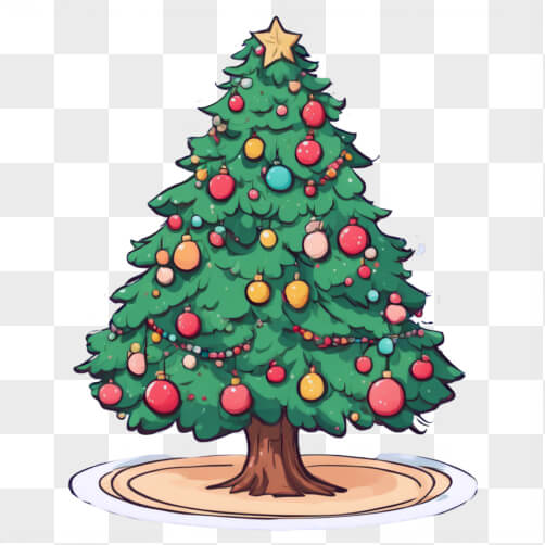 Árvore de Natal Colorida com Enfeites Árvore de Natal Colorida com Enfeites thumbnail