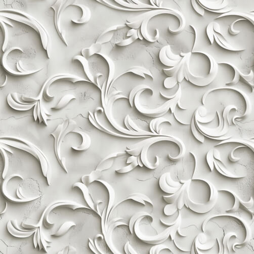 Intricate White Floral Relief Design Intricate White Floral Relief Design thumbnail