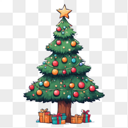 Árvore de Natal Colorida com Presentes Árvore de Natal Colorida com Presentes thumbnail