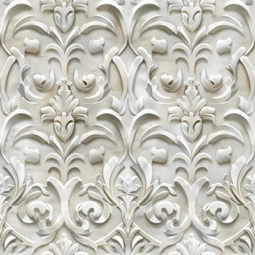 Embossed Wall Pattern in White Embossed Wall Pattern in White thumbnail