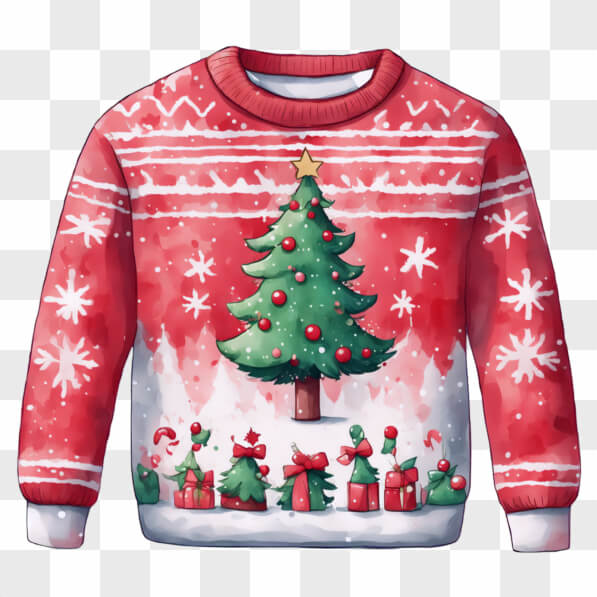 Descarga Suéter navideño festivo con árbol y decoraciones Cartoons En ...
