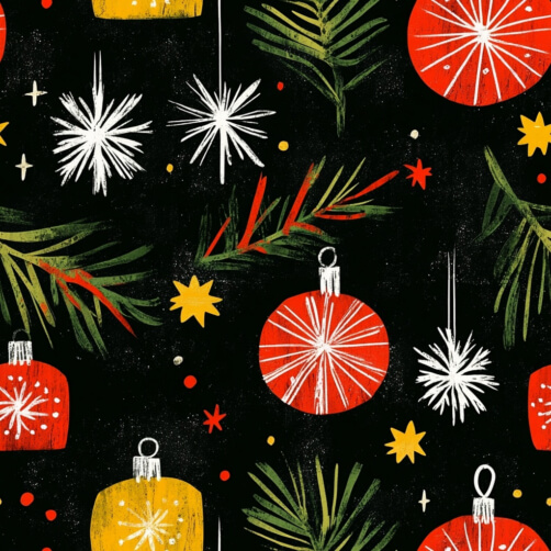 Festive Christmas Ornaments Pattern Festive Christmas Ornaments Pattern thumbnail