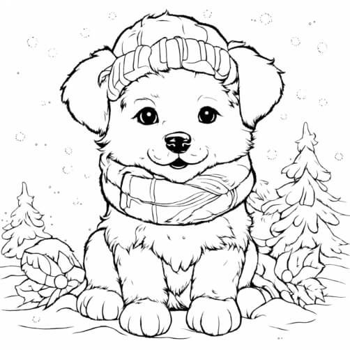 Cute Puppy in Winter Attire Patterns Cute Puppy in Winter Attire Patterns thumbnail