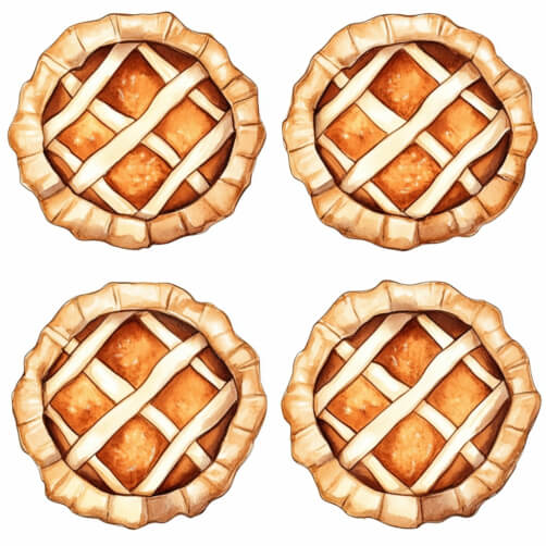 Four Pies with Lattice Tops thumbnail