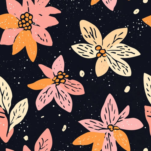 Floral Pattern on Dark Background Patterns Floral Pattern on Dark Background Patterns thumbnail