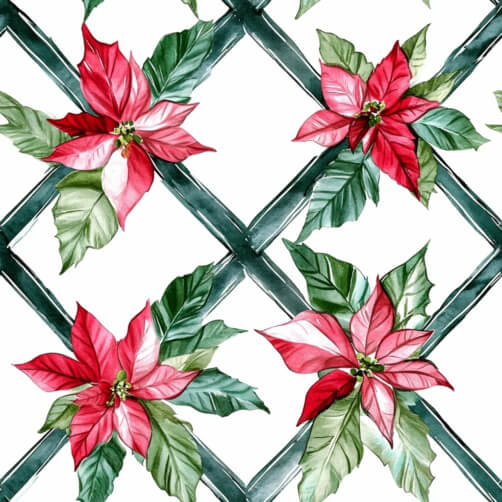 Watercolor Poinsettia Pattern thumbnail