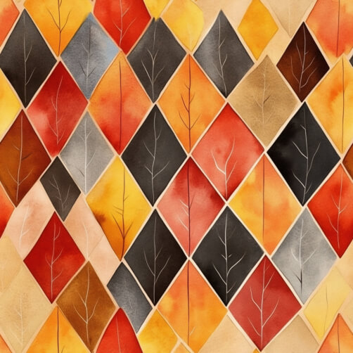Autumn Leaves Pattern in Warm Colors thumbnail