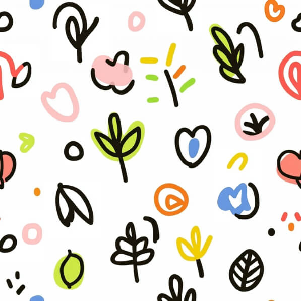 Download Colorful Abstract Pattern with Leaves and Shapes Patterns ...