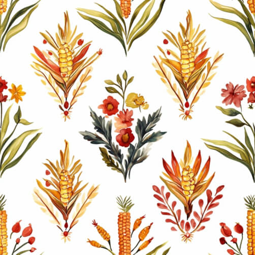 Colorful Floral Pattern in Watercolor thumbnail