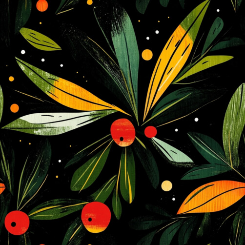 Vibrant Leaf and Berry Pattern Vibrant Leaf and Berry Pattern thumbnail